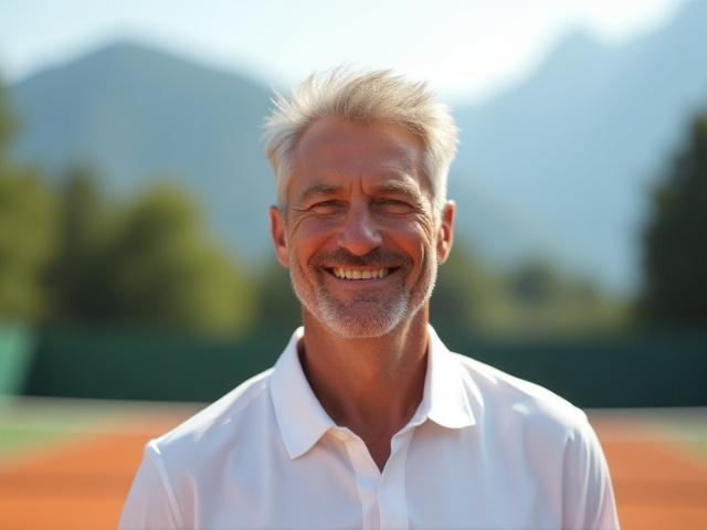 Porträt des Gletschertennis Gründers, Thomas Schneider